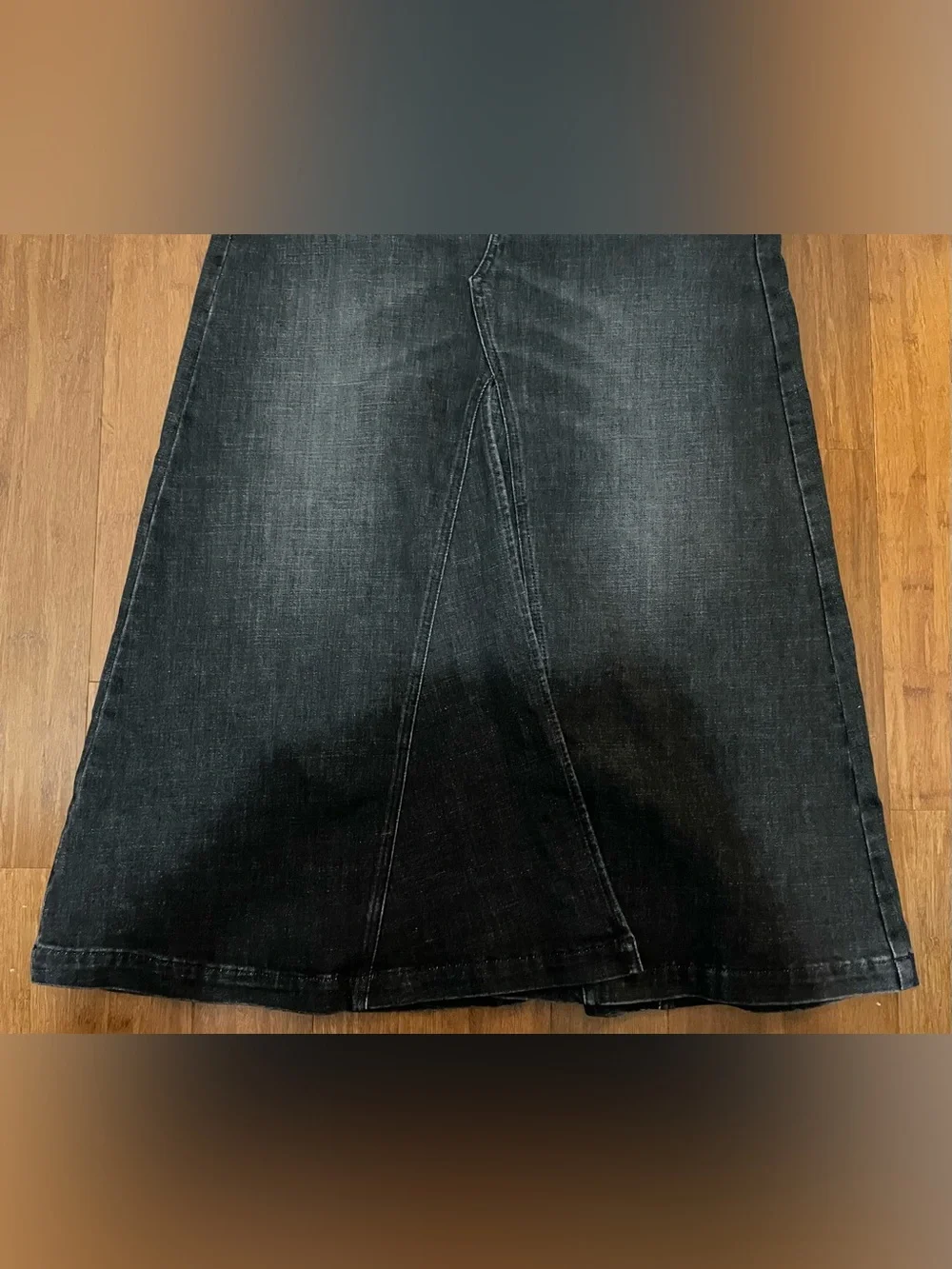 Banana Republic Skirt Midi Maxi NWT 6 Black Denim Japan - Picture 6 of 16